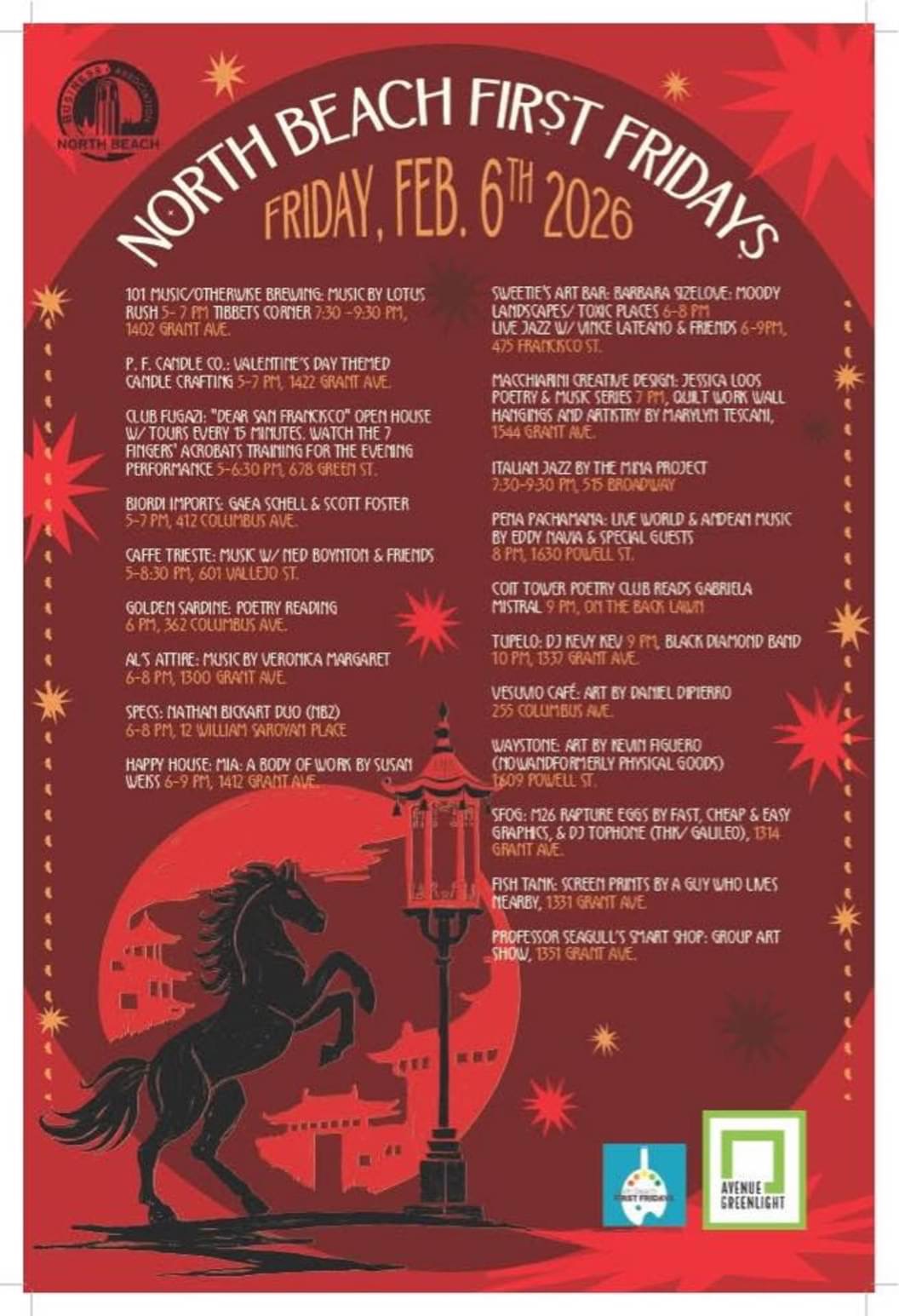 North Beach First Fridays Feb 2026