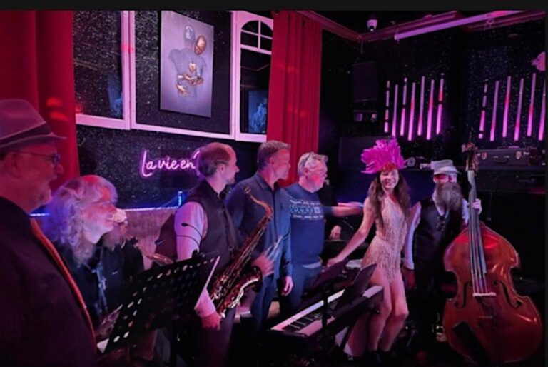 Dirty Works Jazz Jam & Burlesque dancer